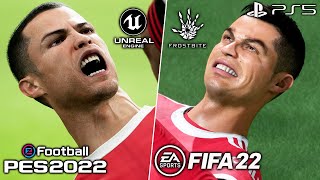 【eFootball2022vsFIFA22】今作のリアル過ぎるゲームプレイをPS5版で徹底比較！【ウイイレvsFIFA】 [upl. by Annor886]