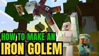 Survival Mode Crafting How to Make an Iron Golem in Minecraft [upl. by Taffy438]