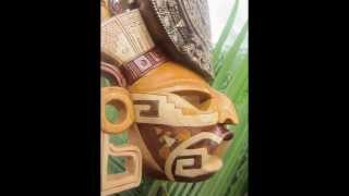 Handcarved Aztec Calendar Mayan Mask [upl. by Irving790]