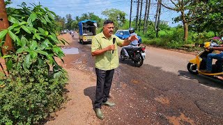 Public Furious About The Bad Road Condition And Dirty Water  Opposite Bodgeshwar Temple Mapusa [upl. by Ragouzis]