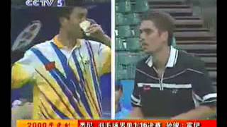 2000 Sdyney Olympic Badminton MS R16  Sun Jun CHN Vs PoulErik Høyer Larsen DEN [upl. by Hokanson]