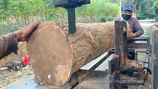 GalihNya Kayu Jati TerMahal‼️Di Rajang Gergaji Bandsaw Rakitan [upl. by Ornas]