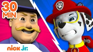 PAW Patrol Pups vs Mayor Humdinger w Marshall Tracker amp Skye  30 Minute Compilation  Nick Jr [upl. by Apps]