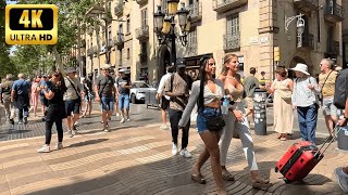 Walking tour of the center of Barcelona☀️ Wednesday spring walk in Barcelona  Arc de Triumph 4K [upl. by Hendricks]