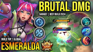 ESMERALDA BEST BUILD 2024  BUILD TOP GLOBAL ESMERALDA GAMEPLAY  MOBILE LEGENDS✓ [upl. by Ayek]