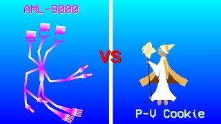 AML9000 VS Pure Vanilla Cookie  Stick nodes battle animation [upl. by Alomeda847]