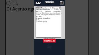 📘 412  QUESTÃO DE PORTUGUÊS PARA CONCURSO quiz shorts concurso portugues simulado [upl. by Ulu]