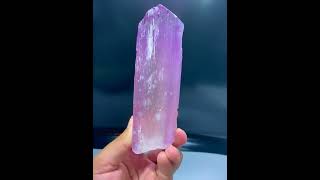 Pink Kunzite Crystal  KunziteSpecimen  FineMineral  MineralsParadise [upl. by Kcirtemed]