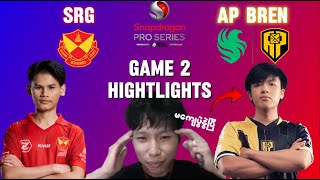 SRG VS AP BREN Game 2 Highlights  Snapdragon Pro Series Season 5 [upl. by Vasos]