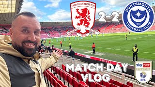 MIDDLESBROUGH SCORE LATE TO GRAB A POINT Middlesbrough 22 Portsmouth [upl. by Marilee243]