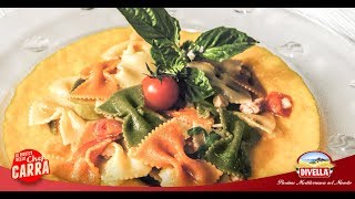 Ricetta Farfalle tricolore alle verdure dello Chef Carra  Divella [upl. by Nichy691]