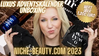 LUXUS ADVENTSKALENDER 2023 NICHEBEAUTYCOM I UNBOXING I Der beste Adventskalender in diesem Jahr [upl. by Yeltrab]