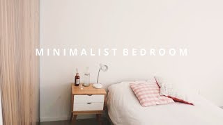 Minimalist BEDROOM tour  white amp minimal [upl. by Fesoj]