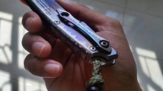 TwoSun ts16w D2blade StonewashTitanium handle anodizeCustom 3 [upl. by Sessilu]