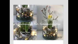 DIY Frühlingsdeko Osterstimmung mit Narzissen und Magnolie  Deko Jana [upl. by Nam]