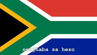 National Anthem of South Africa Instrumental with lyrics [upl. by Natloz]