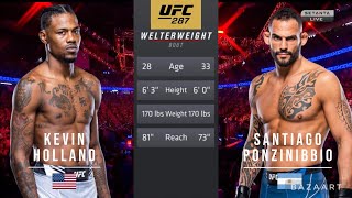 KEVIN HOLLAND VS SANTIAGO PONZINIBBIO FULL FIGHT UFC 287 [upl. by Eisseb]