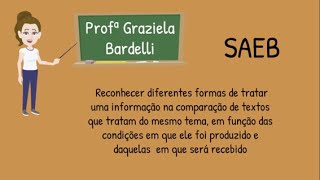 Reconhecer diferentes formas de tratar informação na comparação de textos que tratam do mesmo tema [upl. by Green639]