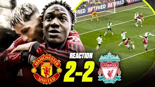 CHAOS Mainoo amp Bruno INCREDIBLE GoalsKlopp Fuming  MAN UTD 22 LIVERPOOL [upl. by Rich]