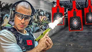 MY FIRST TIME AT A SHOOTING RANGE  أول مرة نجرب هد الأسلحة النارية [upl. by Walburga]