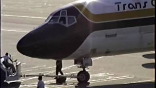 Trans Continental Douglas DC854AF Pushing a Tug [upl. by Amarillas490]