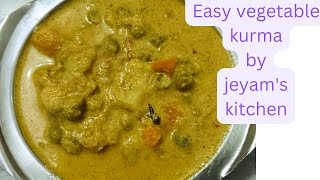 Easy vegetable kurma  side dish for chapati  Mixed vegetable kurma  Easy side dish recipe [upl. by Og]