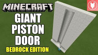 Minecraft Bedrock  Giant Piston Door Tutorial  Xbox  MCPE  Windows 10  Switch [upl. by Dorcia829]