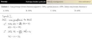 Procenty  podwójne obniżki ceny  metody rozwiązywania [upl. by Inaej]