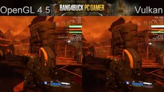 Doom OpenGL 45 VS Vulkan Nightmare Settings 1080P  GTX 1080  i7 5960X 44GHz [upl. by Annel983]