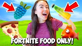 Eating ONLY Fortnite Food for 24 Hours CHALLENGE [upl. by Nylasor]