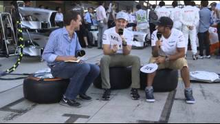 Rosberg and Hamilton interview  BBC 2013 F1 Japanese GP [upl. by Dolorita]