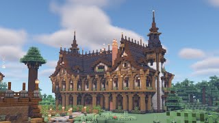 Fantasy Small Library PART 1  Minecraft Build Process [upl. by Natalina]