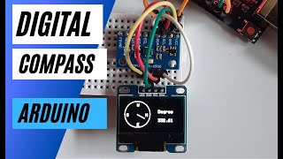 Arduino Digital Compass using MPU9250 Magnetometer [upl. by Lubeck616]