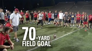 Andrew Baggett  70Yard Field Goal  NFL Draft Eligible Kicker [upl. by Buderus542]