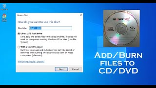 AddBurn files to CDDVD Windows 1110  2023 pdfdocpptmusicvideoetc [upl. by Whorton716]