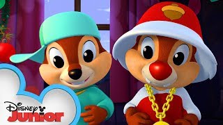 Tinsel Tussle 🎄  Chip N Dales Nutty Tales  Disney Junior [upl. by Bethesde]