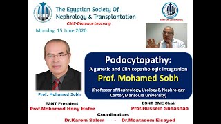 Podocytopathy A genetic and Clinicopathologic integration Prof Mohamed Sobh 15 June 2020 [upl. by Auroora]