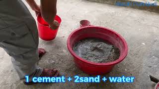 Use old foam boxes combined with cement to make ornamental pots  Sáu DIY Craft Ideas [upl. by Artenehs]