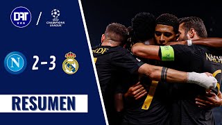 El REAL MADRID logró una GRAN VICTORIA ante el NAPOLI y es LÍDER en la CHAMPIONS  DEPORTES AL TACO [upl. by Novyad]