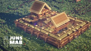 MINECRAFT TUTORIAL｜How to Build a Large Oak Survival BASE 147 [upl. by Gerianne205]