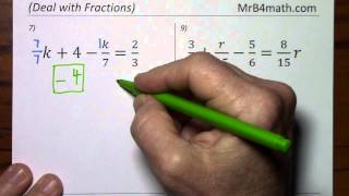 Solving Algebraic Equations Containing Fractions Deal with Fractions [upl. by Cann]