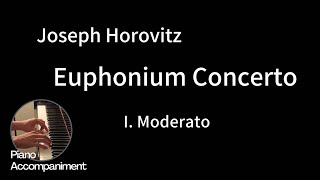 Horovitz  Euphonium Concerto  1 Moderato Piano Accompaniment [upl. by Grannie]