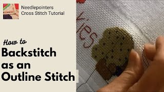 How to Cross Stitch Back Stitch as an Outline Stitch [upl. by Azzil]