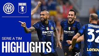 INTER 40 GENOA  HIGHLIGHTS  SERIE A 2122  Lets celebrate with our fans 🇮🇹⚫🔵🎉 [upl. by Aran]