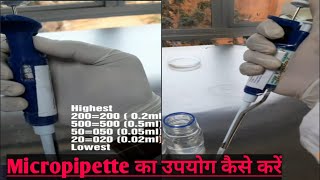 How to use Micropipette 200µl [upl. by Eiro]