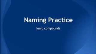 Chemistry flashcards  naming practice [upl. by Nwahsak]