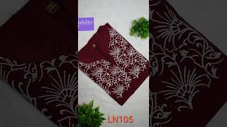 Slub silk maroon collar kurti with embroidery ₹ 740free shipping DM WhatsApp7012214853 [upl. by Noynek345]