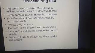 Brucella ring test [upl. by Bartolomeo]