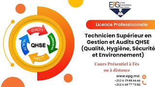 Diplôme Licence Professionnelle en Management QHSE Qualité Hygiène Sécurité et Environnement [upl. by Aitak]