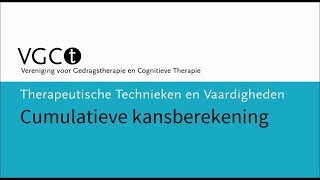 Therapeutische technieken en vaardigheden – Cumulatieve kansberekening [upl. by Rosy252]